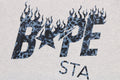 A BATHING APE WILD LEOPARD PATTERN BAPE STA LOGO RELAXED FIT TEE
