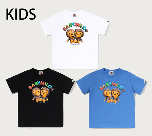 A BATHING APE BAPE KIDS HAND DRAW MILO AND LISA TEE