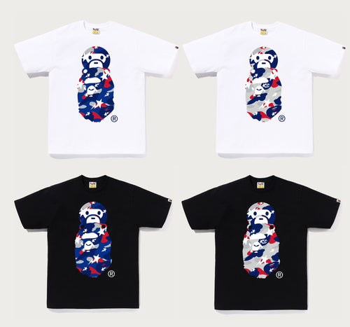 A BATHING APE STA STRIKE CAMO MILO ON APE HEAD TEE