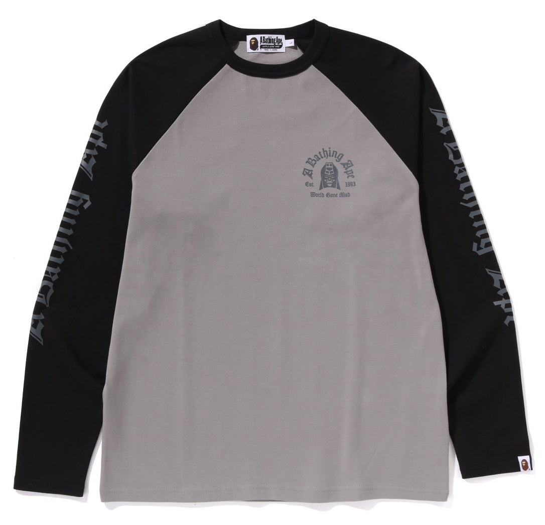 A BATHING APE RAGLAN SLEEVE L/S TEE – happyjagabee store