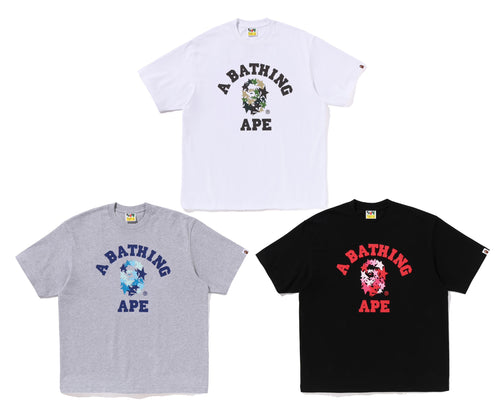 A BATHING APE STA COLLEGE RELAXED FIT TEE
