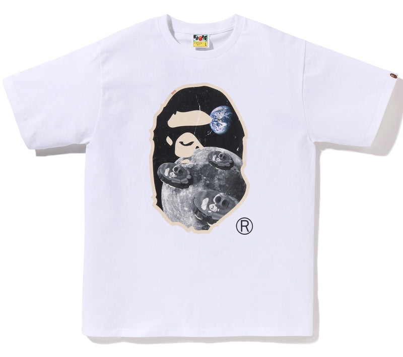 A BATHING APE MOON APE HEAD OLD PHOTO TEE