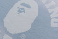 A BATHING APE Ladies' INDIGO COLLEGE PRINT BOXY CROPPED LS TEE