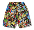A BATHING APE BAPE KIDS 3D MILO ALL FRIENDS BEACH SHORTS