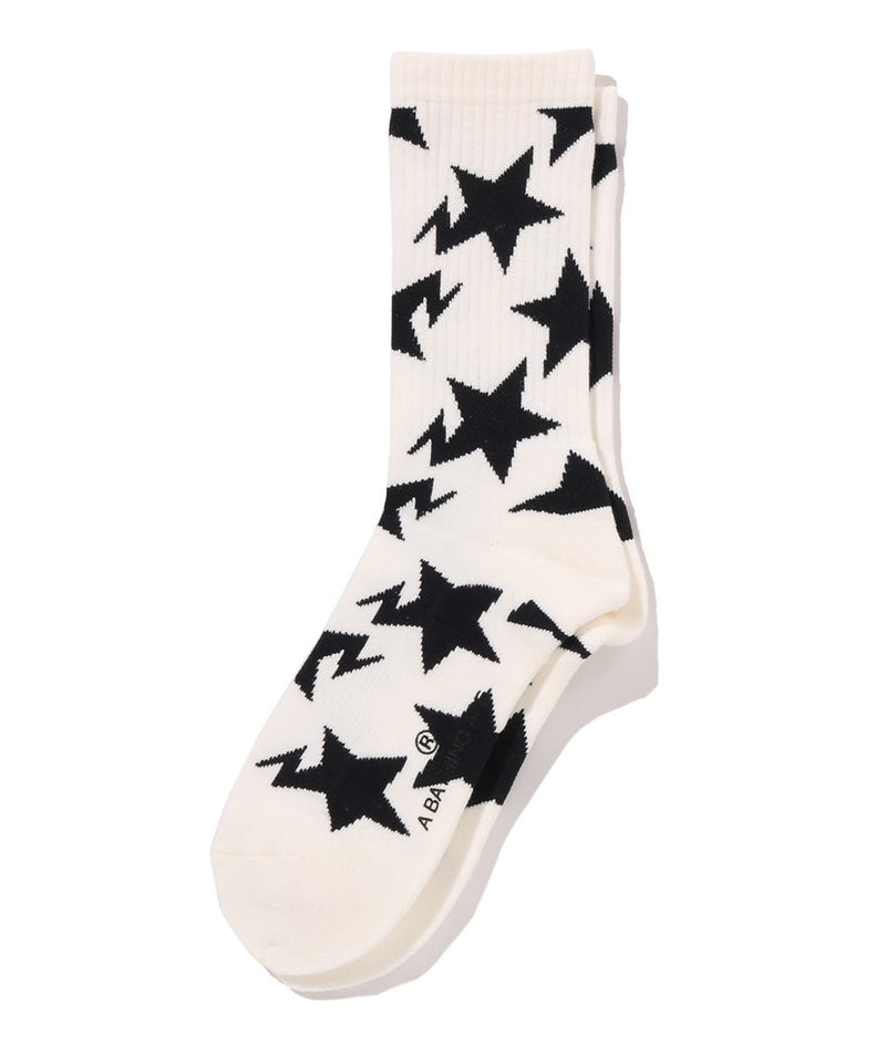 A BATHING APE STA PATTERN SOCKS