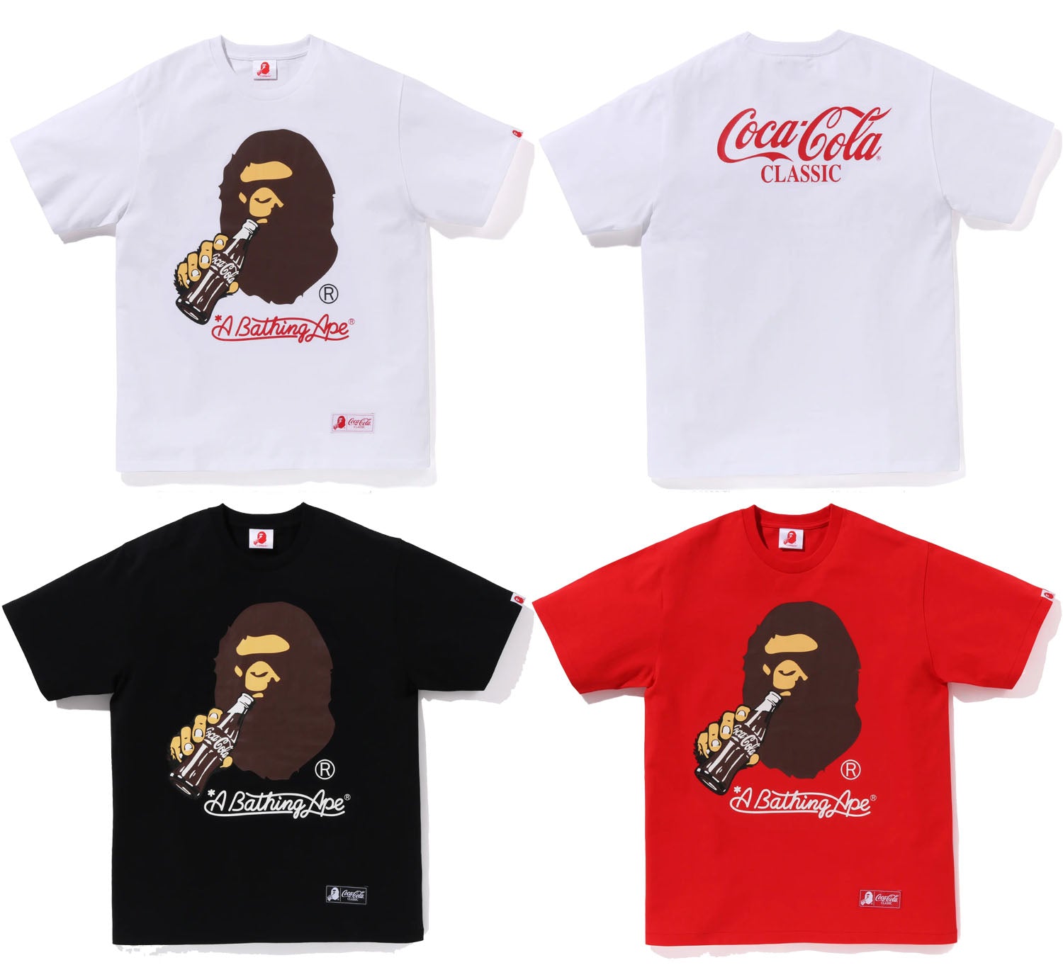 A BATHING APE BAPE x COCA-COLA APE HEAD TEE