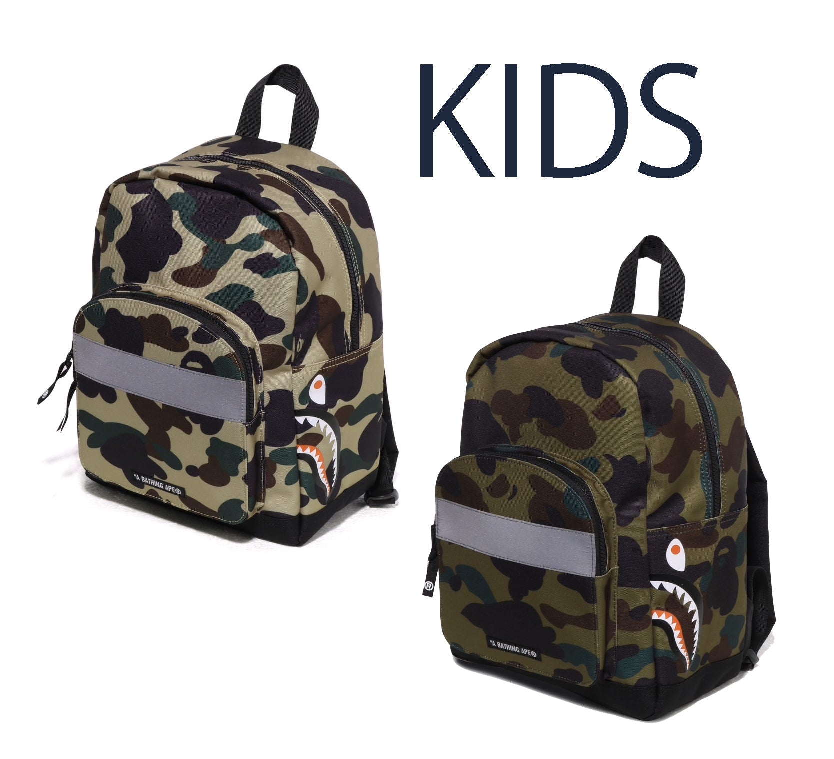 A BATHING APE BAPE KIDS 1ST CAMO SHARK DAYPACK