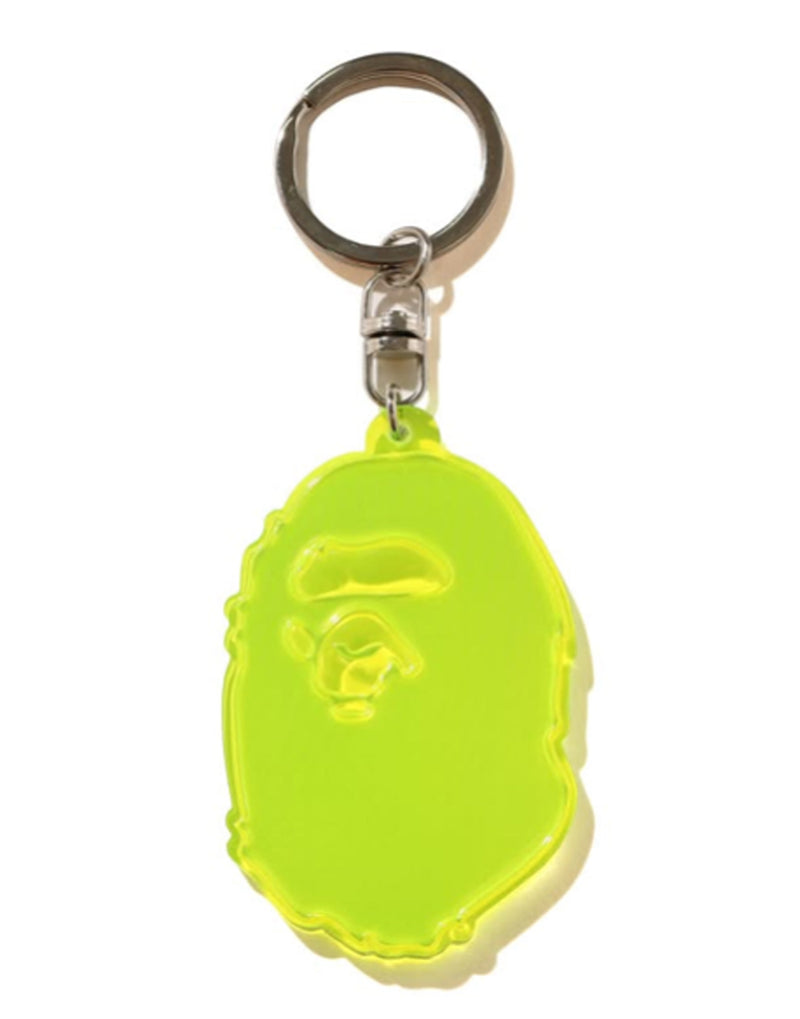 A BATHING APE APE HEAD REFLECTIVE KEYCHAIN