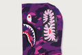 A BATHING APE Ladies' COLOR CAMO FUR SHARK CROPPED ZIP HOODIE