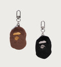 A BATHING APE APE HEAD FAUX FUR KEYCHAIN