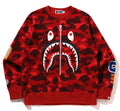 A BATHING APE COLOR CAMO SHARK CREWNECK SWEAT SHIRT - happyjagabee store
