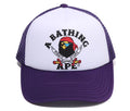 A BATHING APE APE CROSSBONE COLLEGE MESH CAP