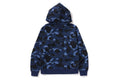A BATHING APE ONE POINT COLOR CAMO CROPPED FULL ZIP HOODIE