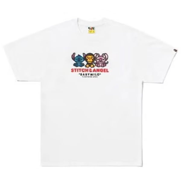 A BATHING APE BAPE x DISNEY STITCH AND ANGEL BABY MILO TEE