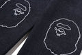 A BATHING APE BAPE KIDS APE HEAD 10OZ STRETCH DENIM PANTS