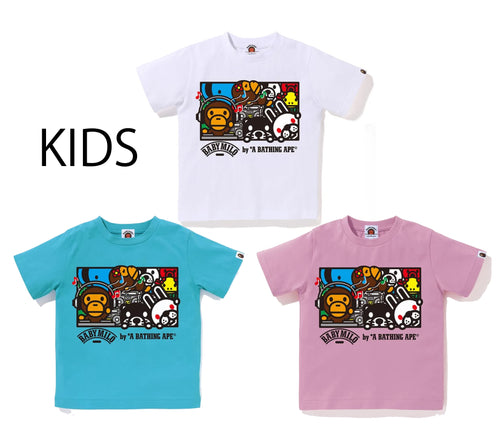 A BATHING APE BAPE KIDS MILO FRIENDS DJ TEE