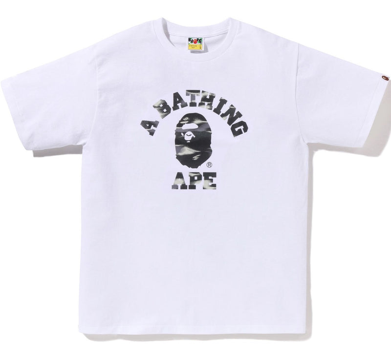 A BATHING APE SCREEN CAMO COLLEGE TEE - happyjagabee store