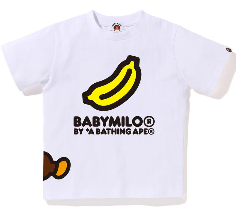 A BATHING APE BAPE KIDS SLEEPING BABY MILO BANANA TEE