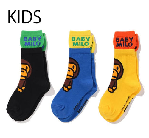A BATHING APE BAPE KIDS BABY MILO LAYERED SOCKS
