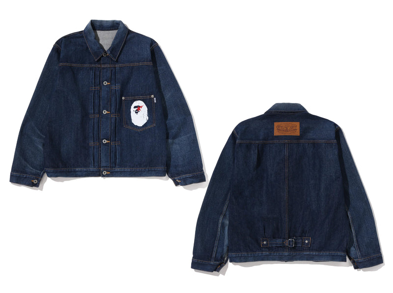 A BATHING APE JAPAN DENIM COLLECTION APE HEAD DENIM JACKET