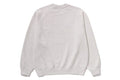 A BATHING APE HEAVY WASH BABY MILO RELAXED FIT CREWNECK SWEAT SHIRT - happyjagabee store
