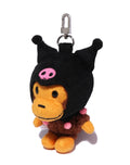 A BATHING APE BAPE x SANRIO CHARACTERS PLUSH DOLL KEYCHAIN KUROMI - happyjagabee store