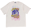 A BATHING APE HEAVY WASHED LOGO RELAXED FIT TEE