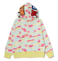 A BATHING APE Ladies' SCREEN CAMO SHARK FULL ZIP HOODIE