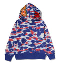 A BATHING APE Ladies' SCREEN CAMO SHARK FULL ZIP HOODIE
