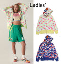 A BATHING APE Ladies' SCREEN CAMO SHARK FULL ZIP HOODIE