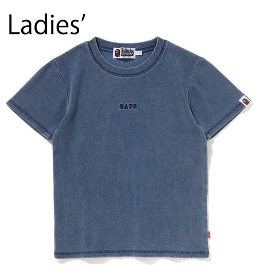 A BATHING APE Ladies' BAPE INDIGO RIB TEE