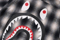 A BATHING APE BAPE KIDS CHECK SHARK SHIRT