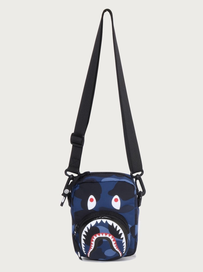 A BATHING APE COLOR CAMO SHARK MINI SHOULDER BAG