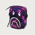 A BATHING APE COLOR CAMO SHARK MINI SHOULDER BAG