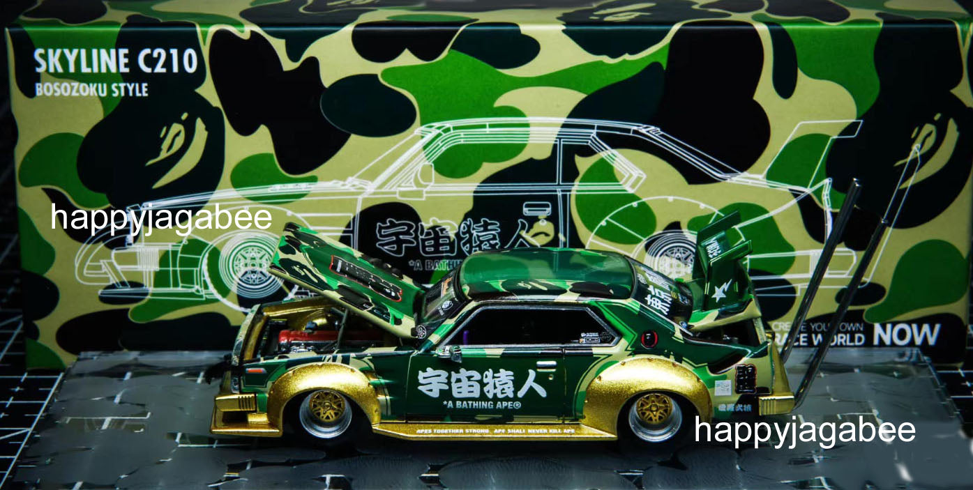 A BATHING APE BAPE x POPRACE BOSOZOKU MODEL CAR SKYLINE C210 30TH  ANNIVERSARY