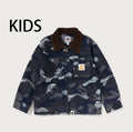 A BATHING APE BAPE KIDS CAMO JACQUARD DENIM JACKET