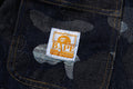 A BATHING APE BAPE KIDS CAMO JACQUARD DENIM PANTS