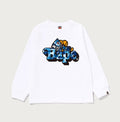 A BATHING APE BAPE KIDS ABC CAMO SHARK MILO ON BAPE L/S TEE