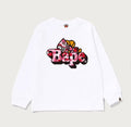 A BATHING APE BAPE KIDS ABC CAMO SHARK MILO ON BAPE L/S TEE