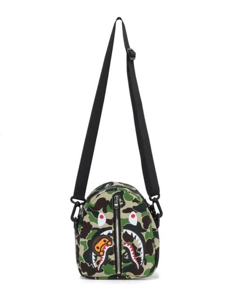 A BATHING APE BAPE KIDS ABC CAMO MILO SHARK MINI SHOULDER BAG