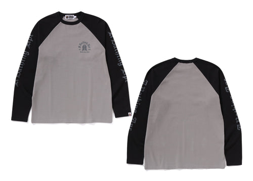 A BATHING APE RAGLAN SLEEVE L/S TEE