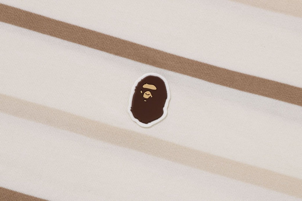 A BATHING APE APE HEAD ONE POINT STRIPE TEE – happyjagabee store