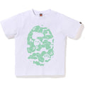 A BATHING APE BAPE KIDS GLOW IN THE DARK CAMO NIG APE HEAD TEE
