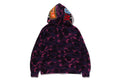A BATHING APE COLOR CAMO CROCHET RELAXED FIT SHARK FULL ZIP HOODIE