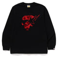 A BATHING APE COLOR CAMO APE FACE STA L/S TEE