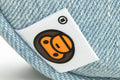A BATHING APE BABY MILO STORE BABY MILO FACE DENIM CROSS BAG