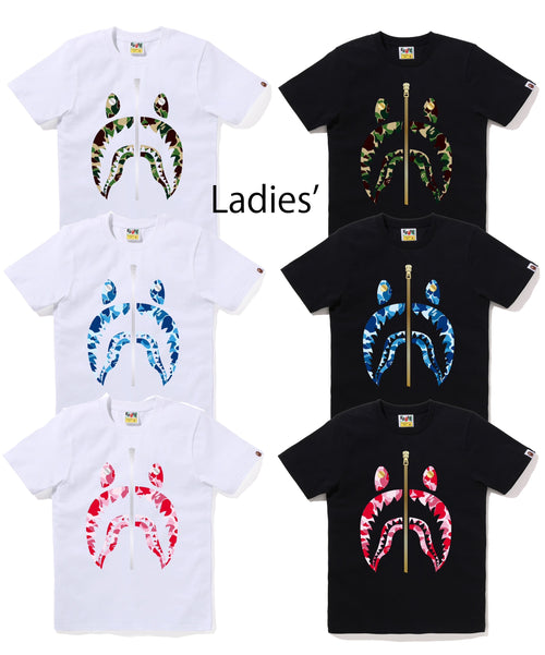 A BATHING APE Ladies' ABC CAMO SHARK TEE