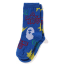 A BATHING APE BAPE KIDS BAPE GRAFFITI PATTERN SOCKS
