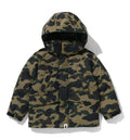 A BATHING APE BAPE KIDS 1ST CAMO SNOWBOARD DOWN JACKET