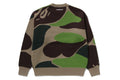 A BATHING APE MEGA ABC CAMO KNIT CREWNECK SWEATSHIRT